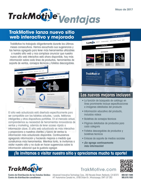 05/2017: TrakMotive lanza nuevo sitio web interactivo y mejorado