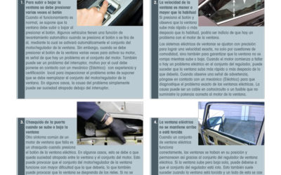 10/2017: Boletín técnico—4 señales de advertencia principal de un regulador de ventana desgastado