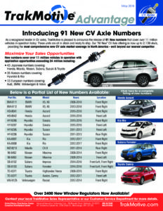 TrakMotive Introduces 91 New CV Axles-5.18 | TrakMotive