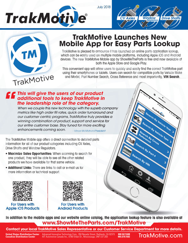 07/2018: TrakMotive Launches New Mobile App