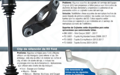 02-2019: TrakMotive Soluciones prácticas a problemas comunes con los Semiejes Flechas