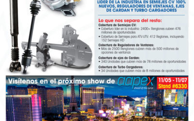 10-2019: TrakMotive Visítenos en el próximo show de AAPEX Stand 6330