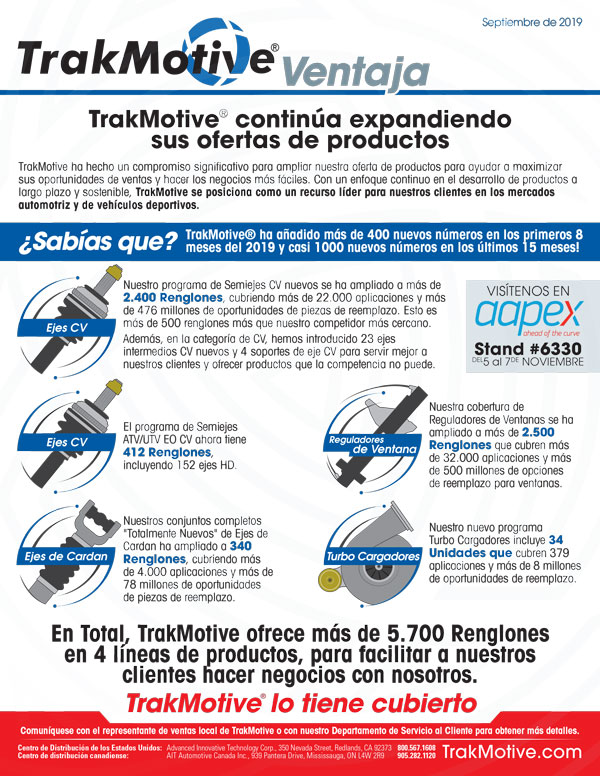 09-2019: TrakMotive® continúa expandiendo sus ofertas de productos