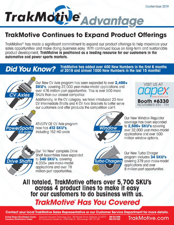 09/2019: TrakMotive Continues to Expand Product Offerings
