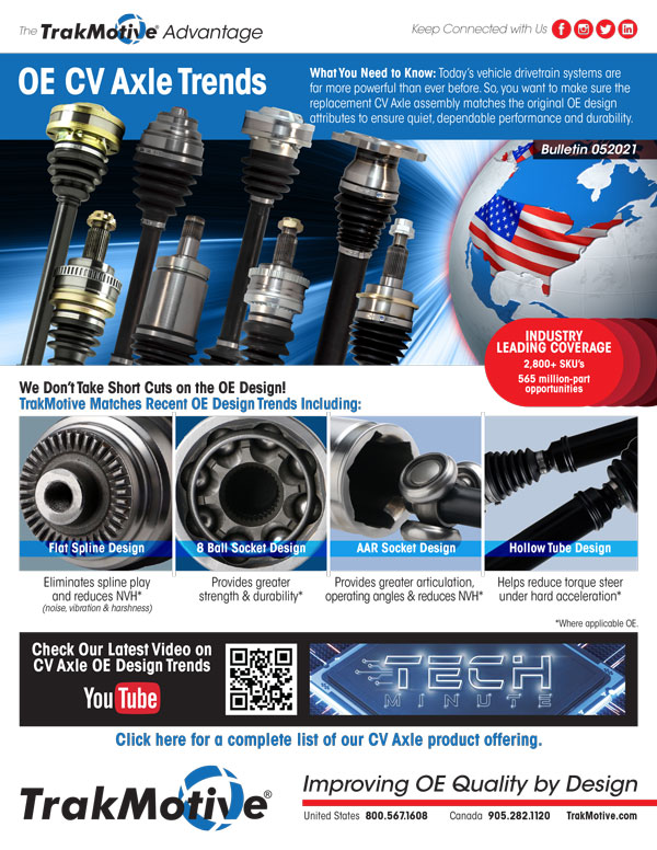 05/2021: OE CV Axle Trends