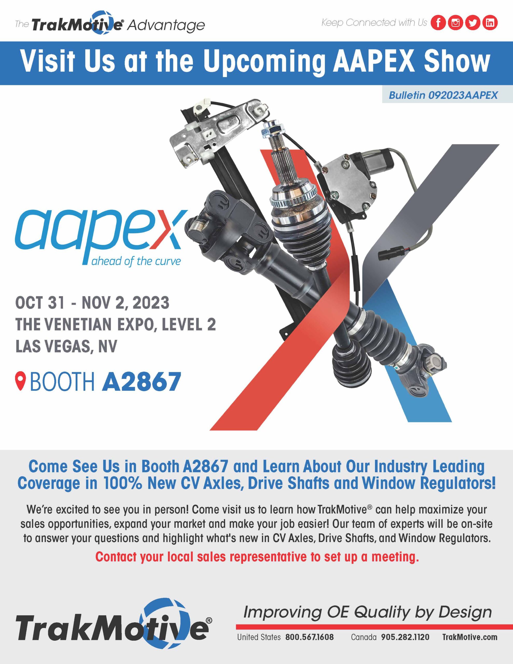09/2023: TrakMotive: Visit Us at AAPEX – Booth A2867
